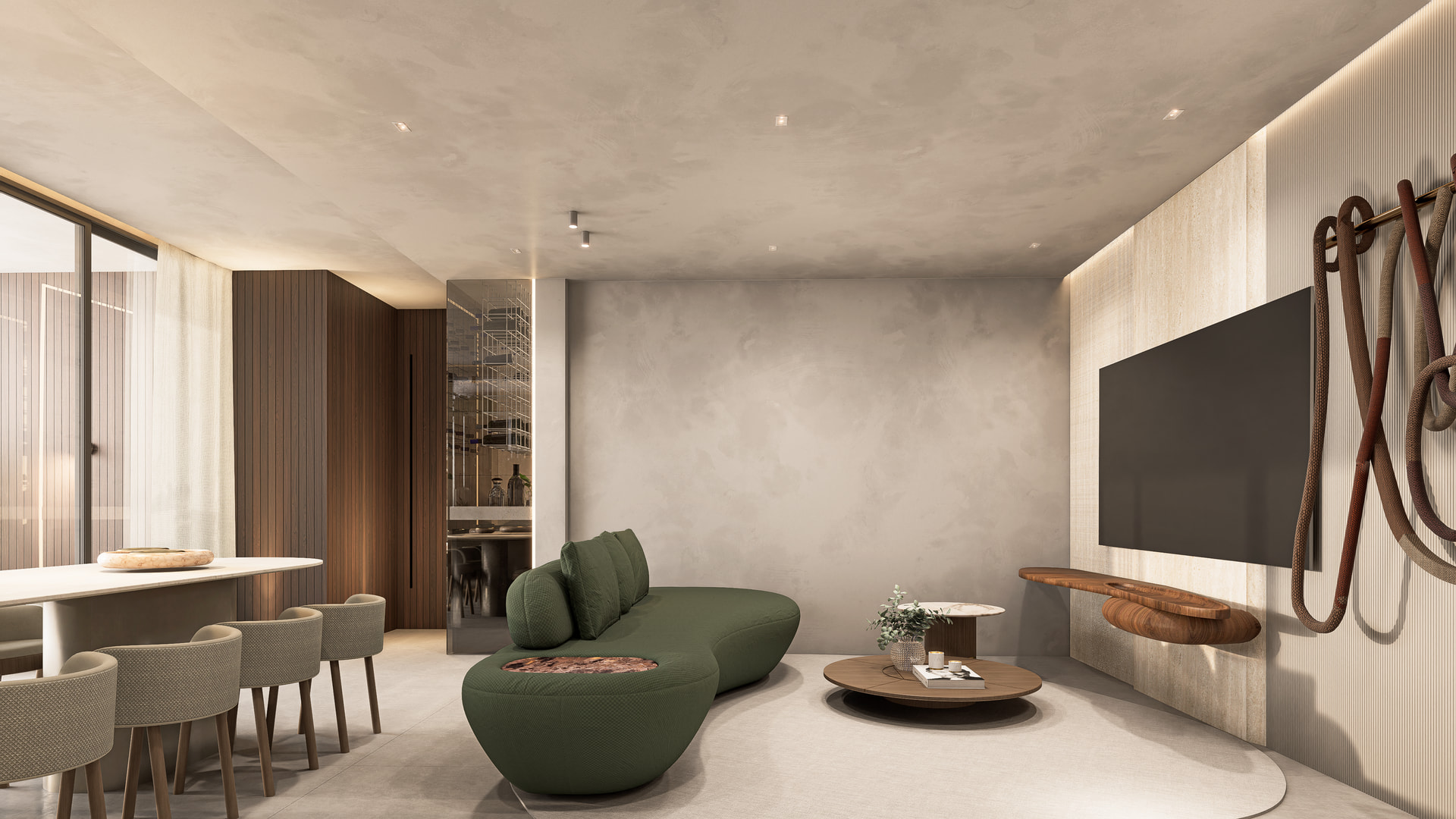 Living do apartamento decorado — Epic Residence